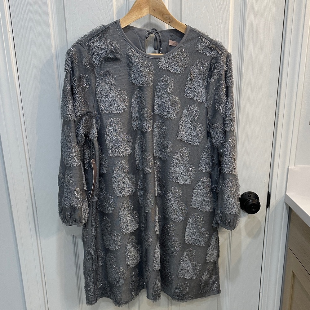 Hutch Gray Textured Long Sleeve Dress
